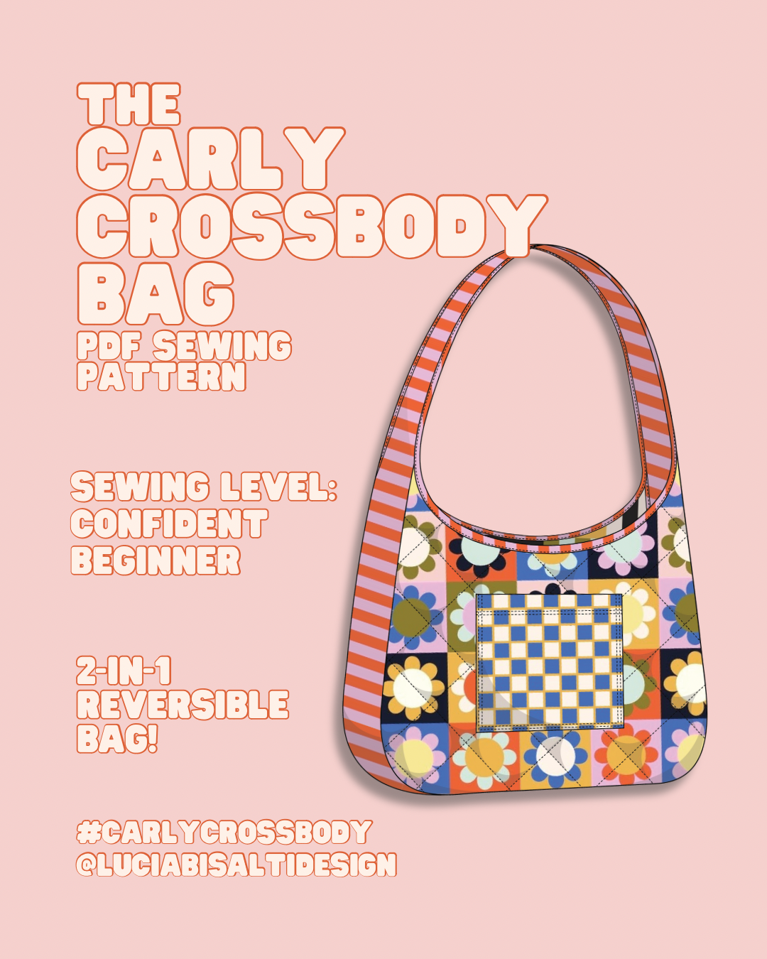 Carly Crossbody Bag PDF sewing pattern