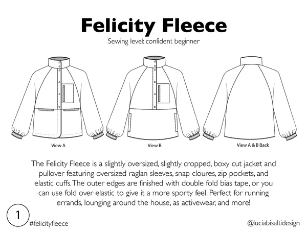 Felicity Fleece PDF Sewing Pattern – Lucia Bisalti Design